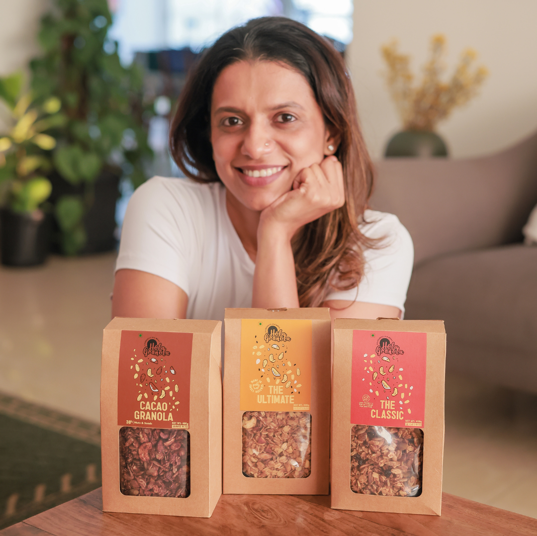 Female founder in a small-batch kitchen
